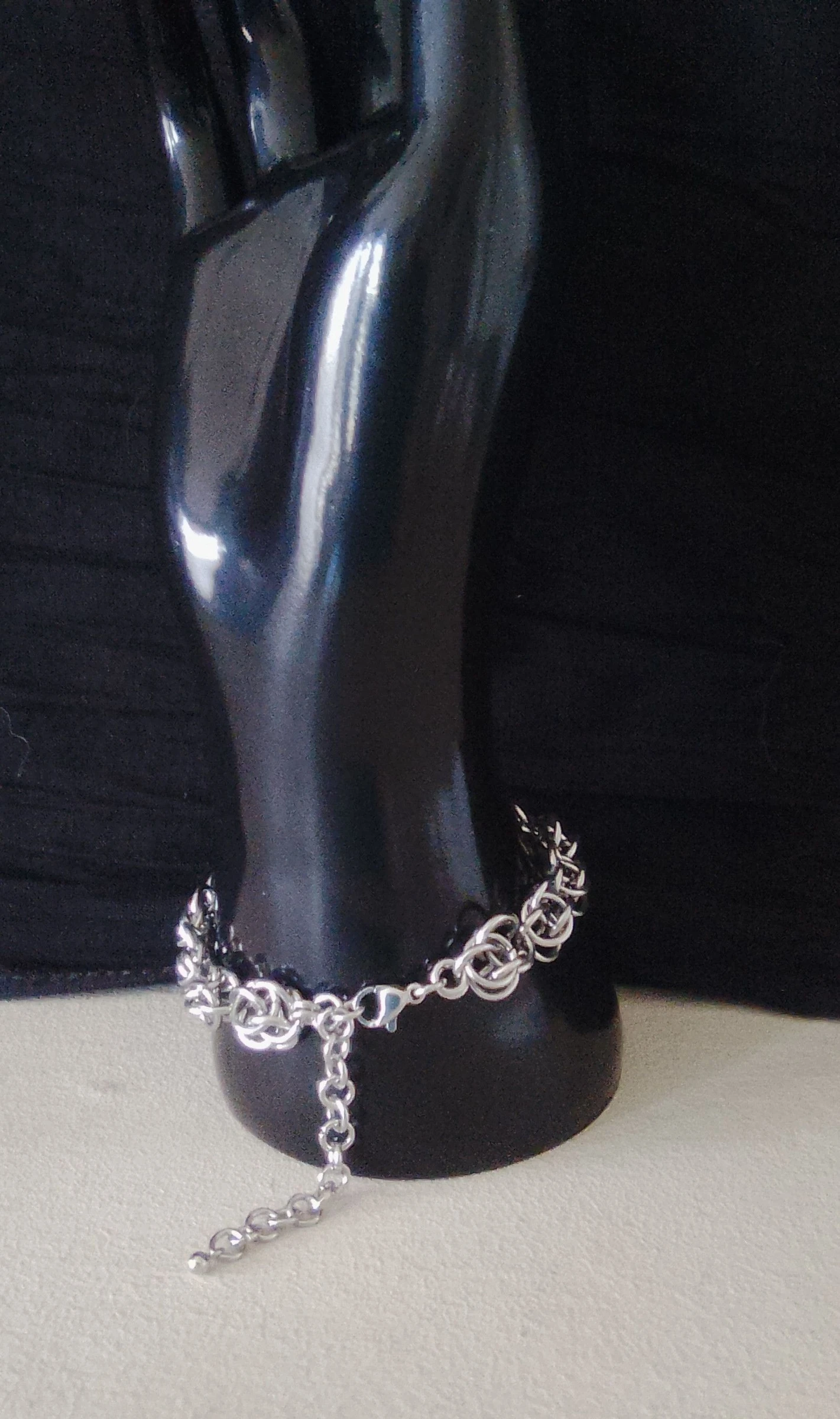 Pulseira unissex chainmail "pois de senteur" – photo 3